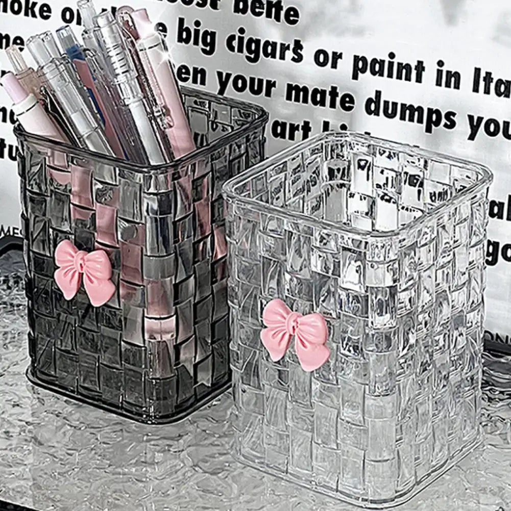 Clear Acrylic Makeup Brushes Storage Box Desk Cosmetic Organizer Lipstick Storage Nail Polish Display Stand Rack Jewelry Case Quake