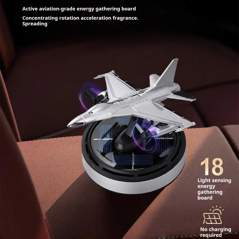 Car Fragrance Diffuser Solar-powered Fighter Car Aromatherapy Air Freshener with 54 Dispersing Holes for Dashboard for Cars Quake