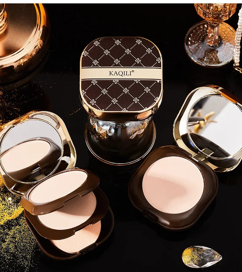 Kaqili High-Definition Double-Layer Loose Powder Concealer for Women Moisturizing Dry Powder Makeup Repair for Wet And Dry Skin Quake