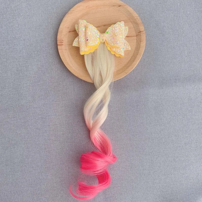 Cute Cartoon Unicorn Children Hair Braiding Accessories Little Girls Colored Braided Tools Baby Holiday Party Pony Hair Clips Quake NO.4