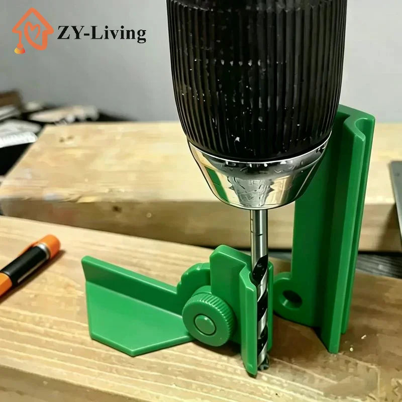 5-Angle Adjustable Drill Guide 0°30°45°60°90° Precision Positioning Drill Jig 3 Length Replaceable Portable Woodworking DIY Tool Quake