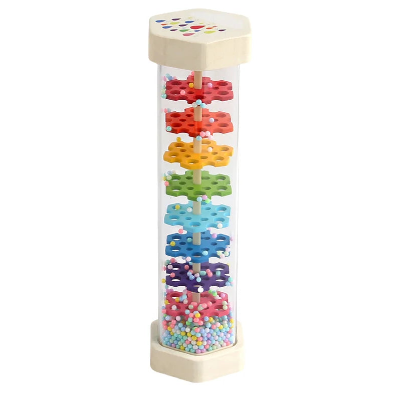 Wooden Rain Stick,Wooden Rain Sound Tube Instrument Rain Maker Musical Instrument Music Shaker Toy Hearing Enlightenment Toys Quake Extra-L