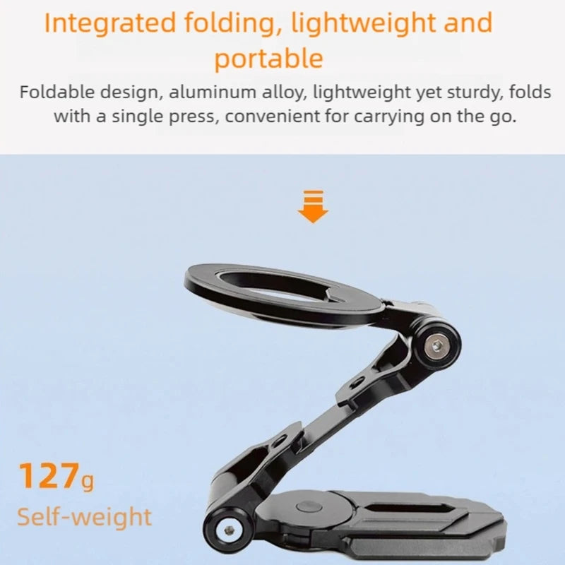 Portable Metal Phone Holder Stand Foldable Design Adjustable Viewing For Smartphones Video Calls Home & Office Use K1KF Quake