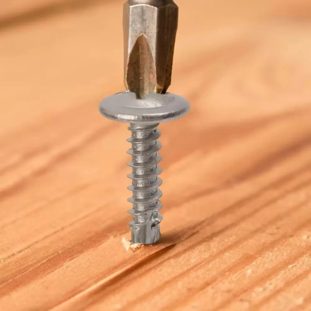 100/20PC Flat Head Self-tapping Drilling Screw 13/19/25mm Stainless Steel Rust-proof Screw for Metal Wood High-Strength Fastener Quake