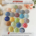 4/8/12 Bohemian-Style Ceramic Small Seasoning Plate, Soy Sauce Sauces, Randomly Dispatched with Patterns and Designs Quake Random Pat-8 dishes