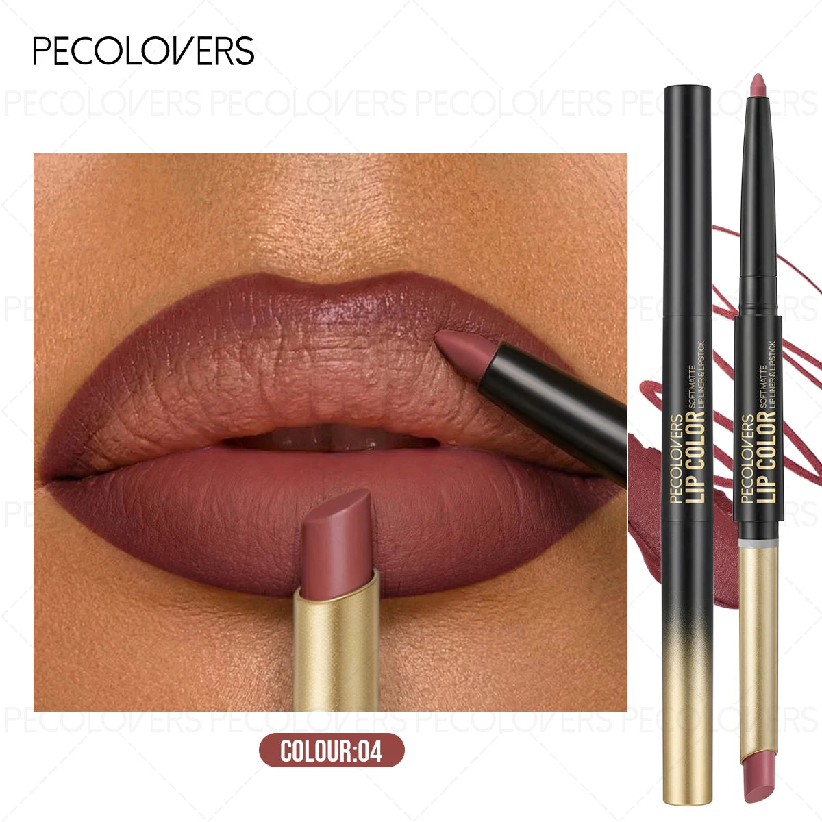 1PC Lip Liner, Multiple Colors To Choose From, Full and Charming Lips, Contouring Lips, Lip Cosmetics Quake 04