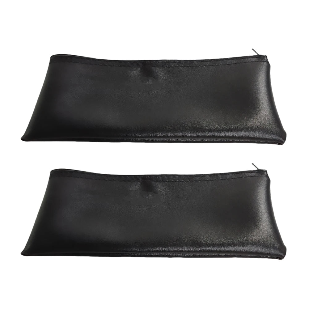 1/2pcs Portable Wireless Microphone Storage Carrying Bag, PU Leather Microphone Pouch For Shure SM57, SM58,SM11 Quake 2pcs