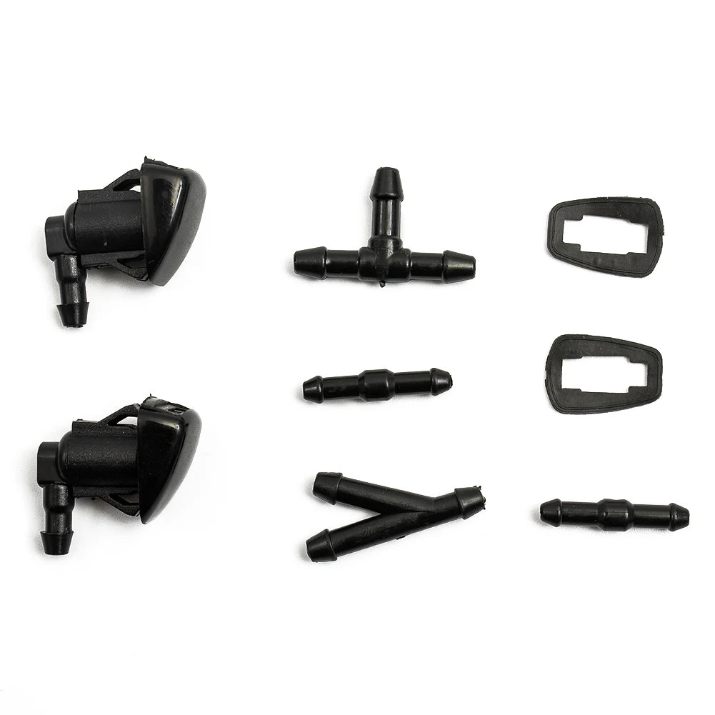 Car Windshield Washer Wiper Water Spray Nozzles Jet Rubber Gaskets Hose Connectors For Toyota Sienna XL20 2003-2009 Quake