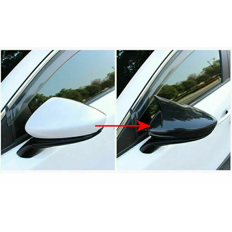 For Mazda CX-50 CX50 2022-2024 Car Sticker Rearview Side Mirror Cover Wing Cap Exterior Door Rear View Case Trim Carbon Fiber Quake