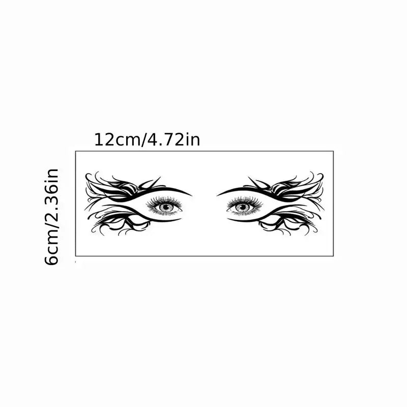 10 Halloween Removable Temporary Eye Tattoo Stickers,Can Be Used Realistic Tattoos,Waterproof and Sweatproof,Halloween Makeup Quake