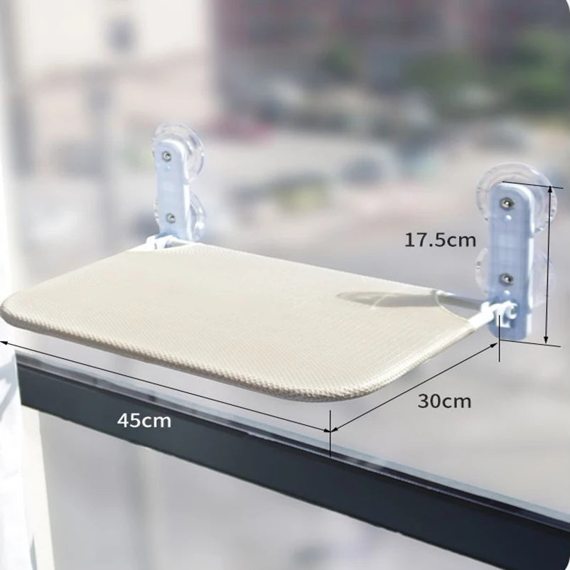 Ultra-Soft Cat Window Hammock Bed - Cozy Cloud-Like Perch for Feline Naptime - Securely Mounted, Perfect Space-Saving Quake Upgraded version 13.78inx21.65in