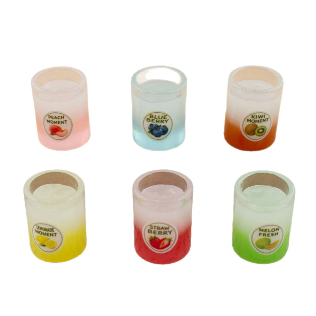 20Pcs Sweet 1:12 Dollhouse Miniature Simulation Summer Fruit DIY Tea Drink Models Tiny Figurines For Micro Scene Decor Accessory Quake