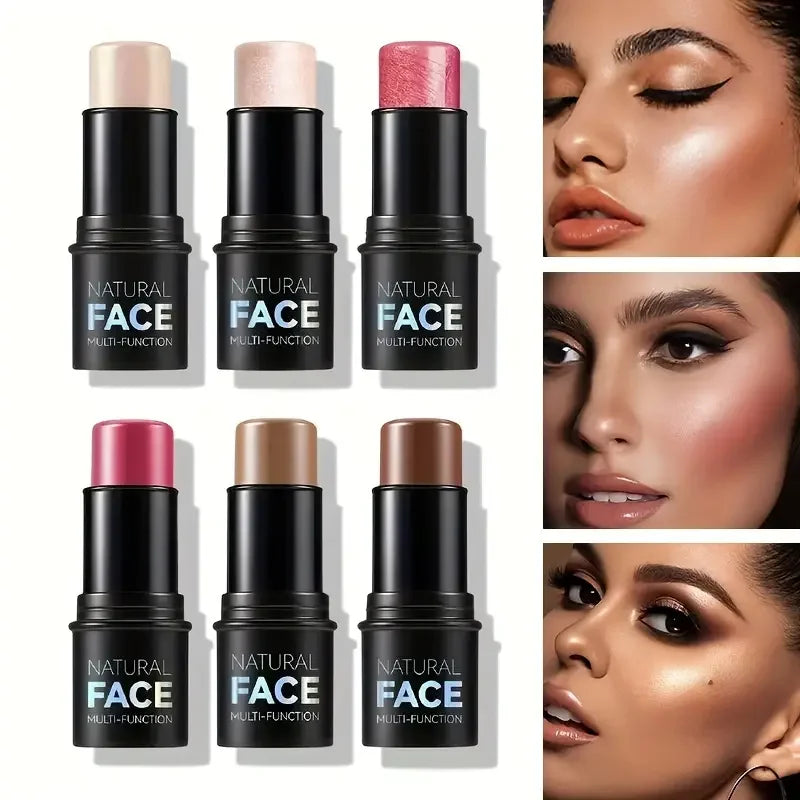 Natural Face Highlighter Concealer,Waterproof Face Contour Pen, Easily Sculpt Your Fface to Create a Perfect Light Makeup Effect Quake