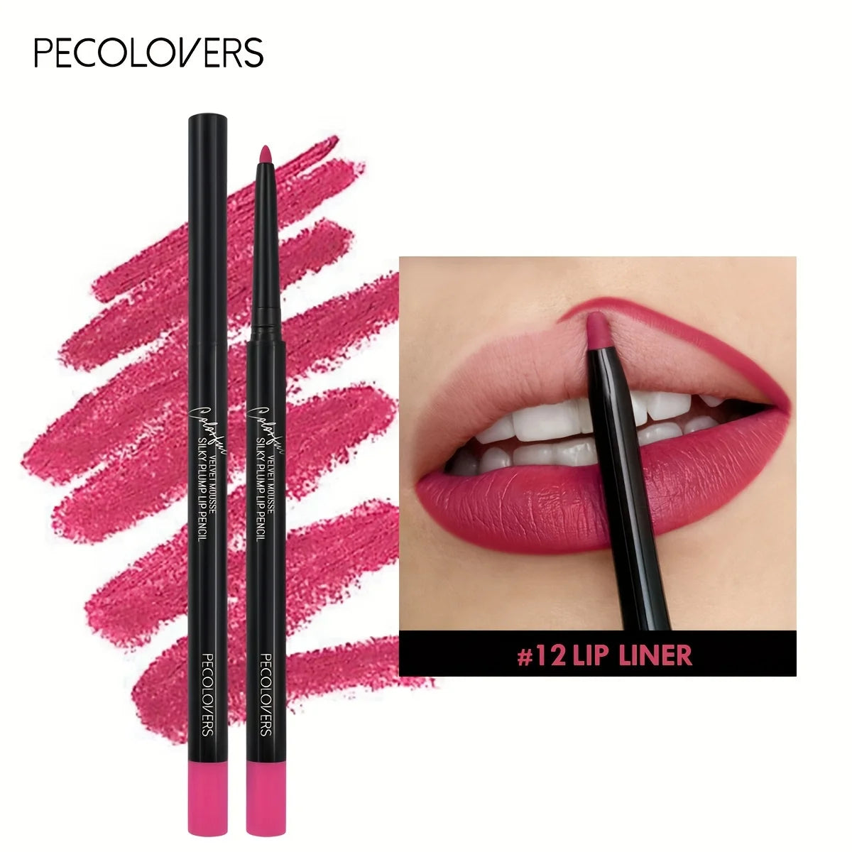 Nude Brown Lip Liner Pencil Lipstick Matte Smooth Waterproof Lipliner Long Lasting Non-stick Cup Lipstick Pen Beauty Makeup Quake 12