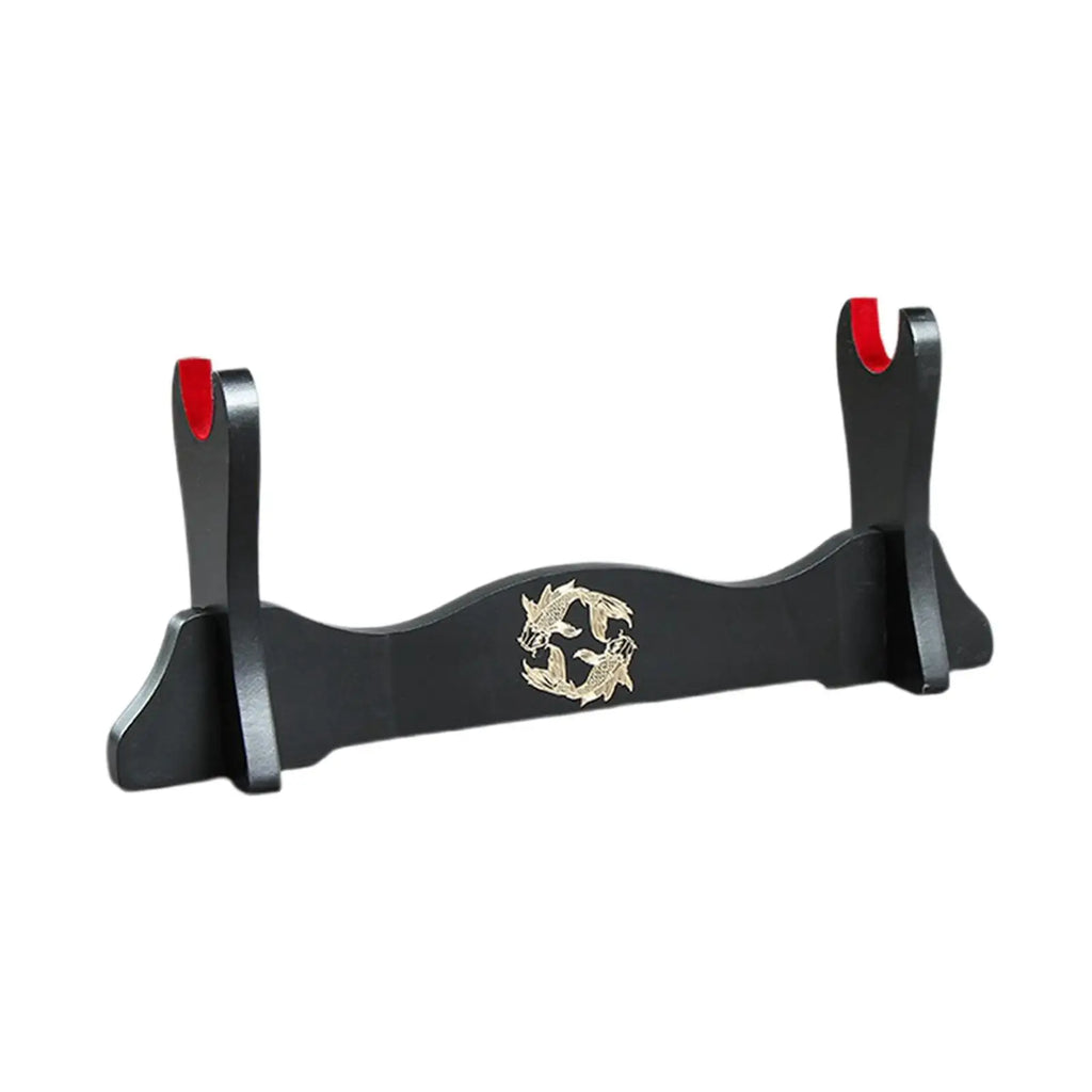 Durable Wood Display Stand Tabletop Decorative Hanger Horizontal Wooden Frame Rack for Dojo Decor Quake