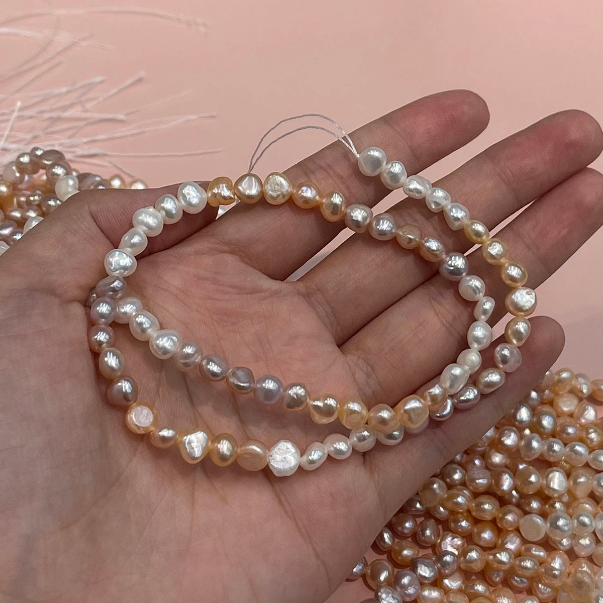 Natural Freshwater Pearl 6-7mm Nugget Pearl For Jewelry Making DIY Necklace Bracelet Chains Earrings Accessory Quake