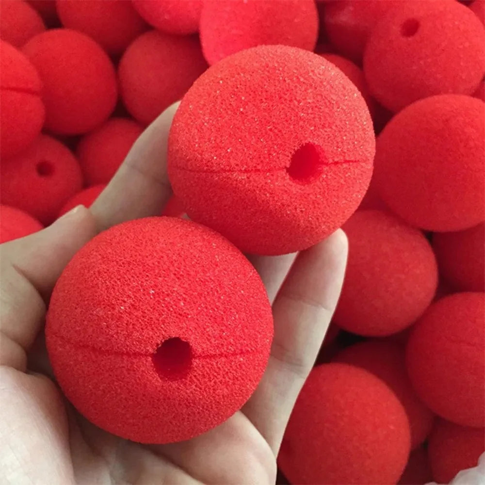 100/1PCS Red Foam Clown Noses Halloween Christmas Party Costume Dress Up Accessories Comedy Show Stage Props Decoration Supplies Quake