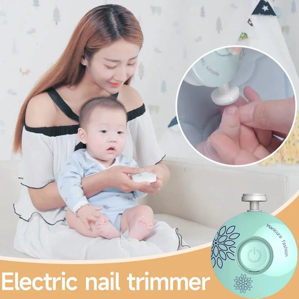 Electric Baby Nail Trimmer Kid Nail Polisher Tool Infant Manicure Scissors Baby Hygiene Kit Baby Nail Clipper Cutter For Newborn Quake