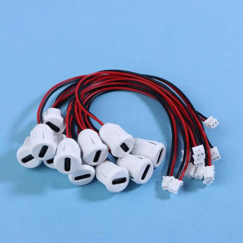 2/5/10PCS USB-C Connector Type-C Female Chassis 2 Pin Type-C Female Socket Connector Waterproof Jack Female Charging Port 3A Quake 10Pcs White