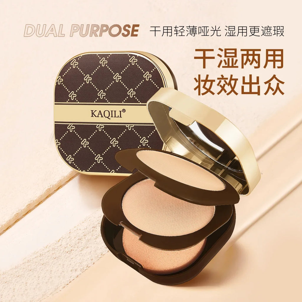 Kaqili High-Definition Double-Layer Loose Powder Concealer for Women Moisturizing Dry Powder Makeup Repair for Wet And Dry Skin Quake