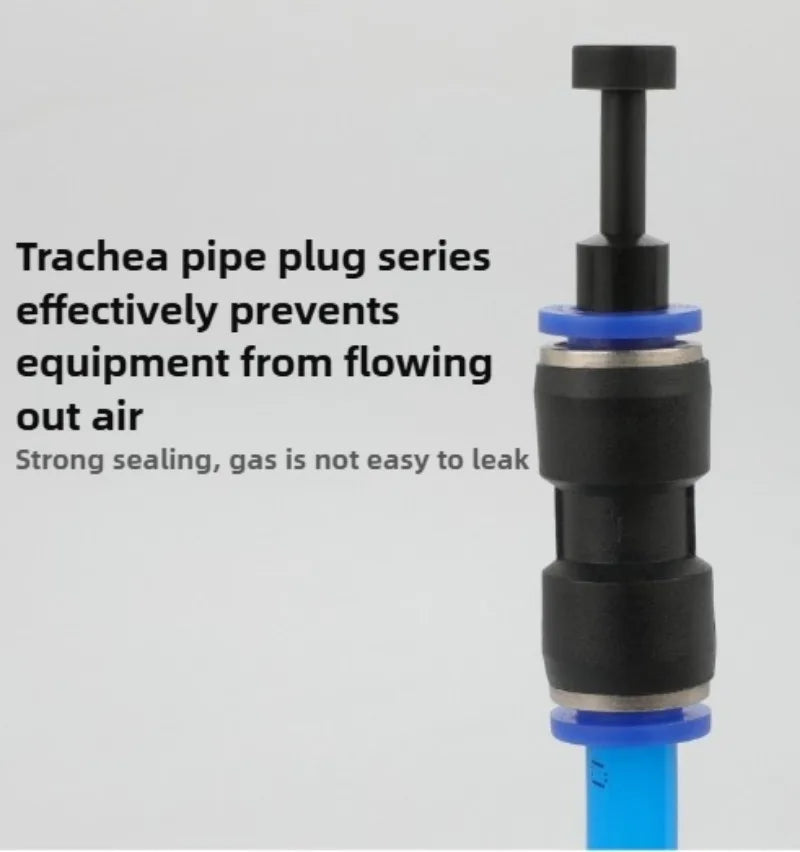 3/5 Pcs PP Pneumatic Connector Quick Plug Plastic Plug Pipe Plug PP 4mm 6mm 8mm 10mm 12mm 14mm 16MM Air Hose Sealing Connector Quake