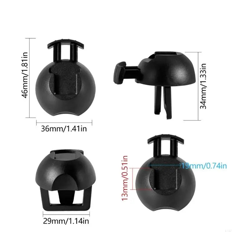 Phone and Tablet Beauty Light Mounting Clamps, 2-Pack Adjustable ABS Holders with No-Tool Installation for Video Calls, K1KF Quake