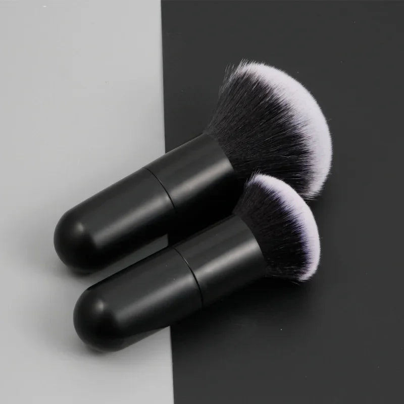 Large Round Handle Powser Brush Black Makeup Brushes Fluffy Soft Professional Powder Foundation Blush Brush Cosmetic Accessories Quake