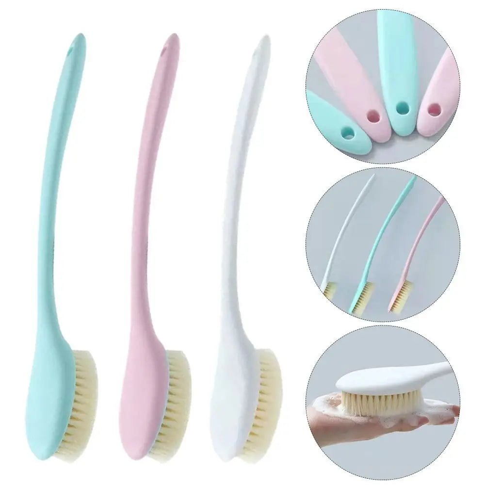 Creative Long Handle Bath Brush Soft Body Exfoliating Brush Bath Brush Back Rub Scrub Bathroom Wash Brush Tool Quake
