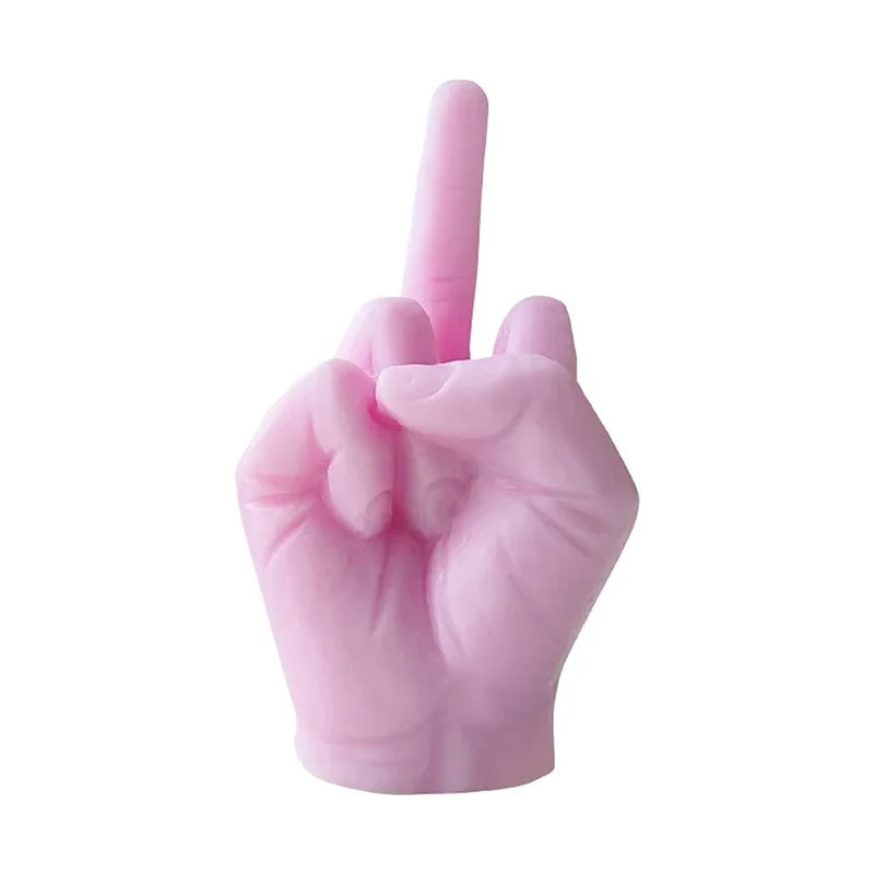 1pc Universal Creative Candles Middle Finger Shaped Gesture Scented Candles Durable Funny Quirky Gifts Home Decoration Ornaments Quake