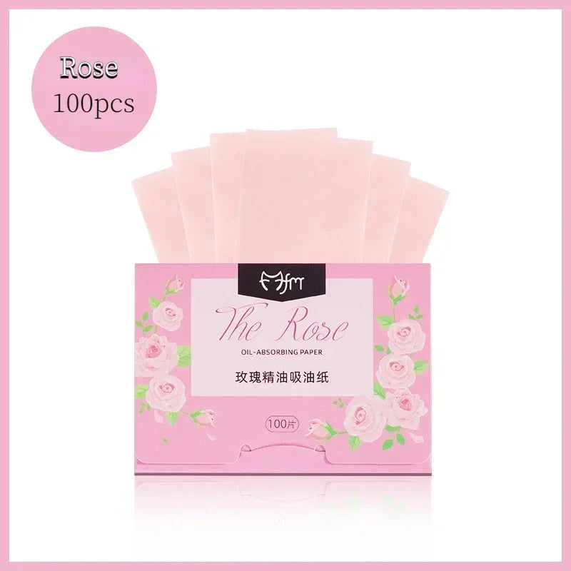 100pcs/set Portable Facial Oil Blotting Paper Matte Face Wipes Oil Control Face Cleaning Oil-absorbing Makeup Tools Accessories Quake No.1 100pcs