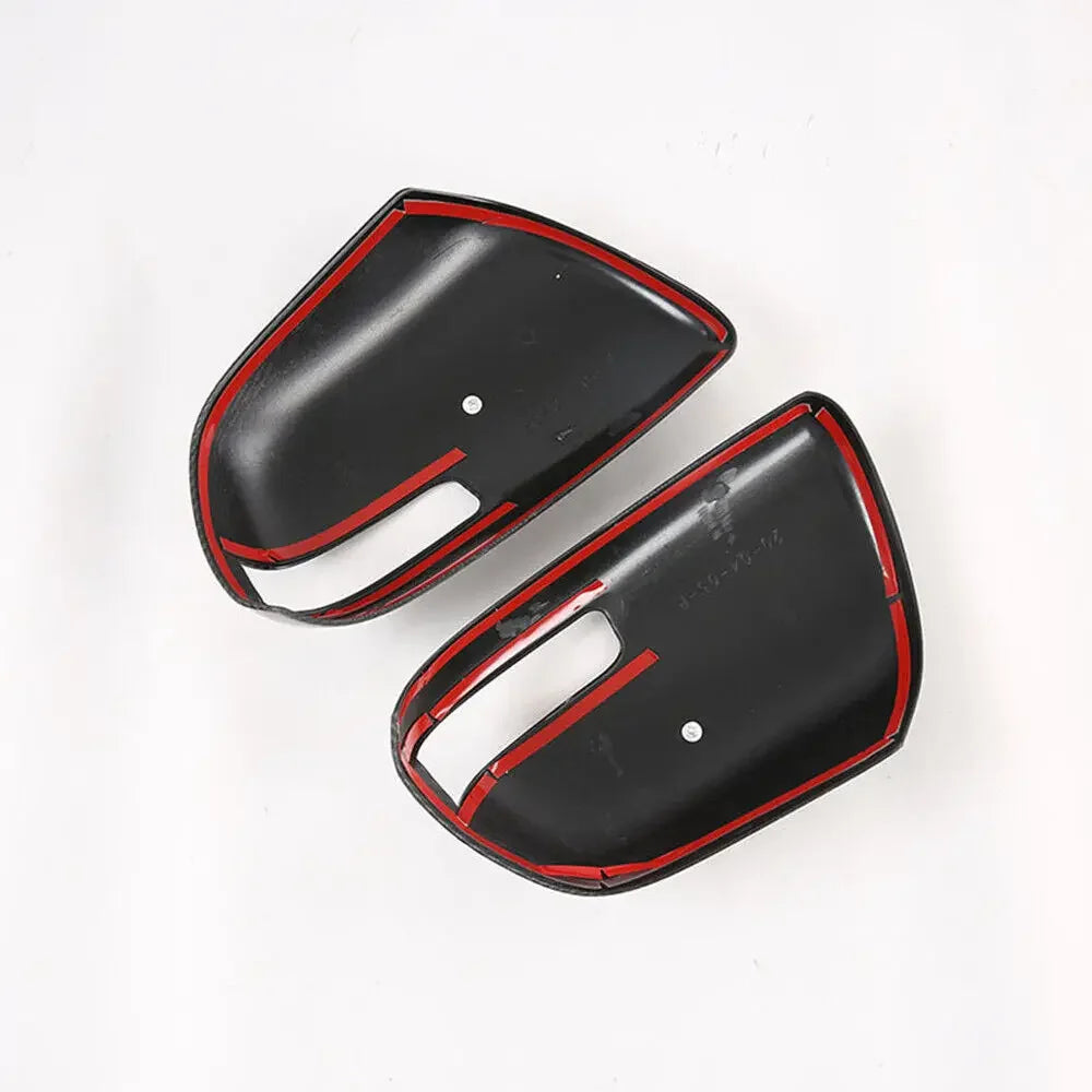 For Toyota Sienna 2011-2020 Car Sticker Rearview Side Mirror Cover Wing Cap Exterior Door Rear View Case Trim Carbon Fiber Look Quake