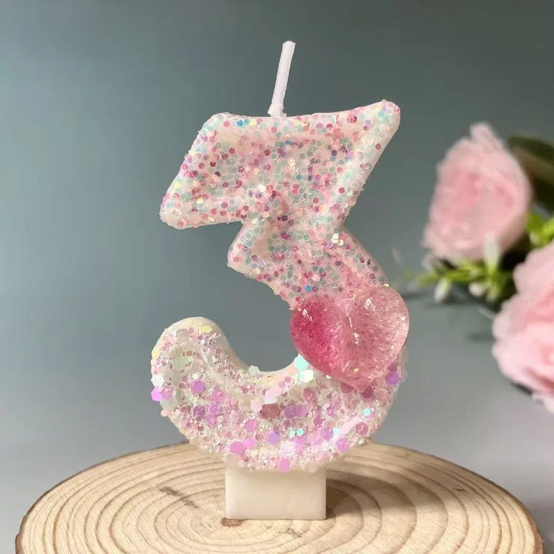 Creative Digital Candles Romantic Love Cute Styling Birthday Cake Candles Quake