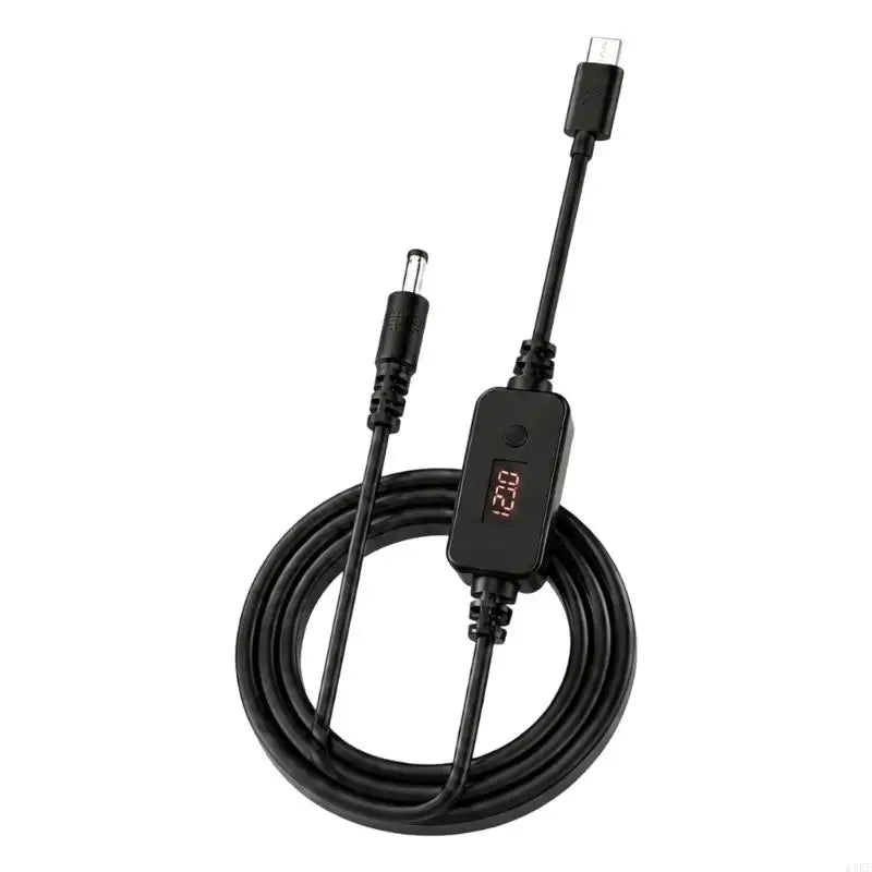 USB C to Round Tip Power Cable with Digital Readout, Voltages Adjustable 5V-20V Output for Worktable Electronics Use 120cm K1KF Quake only cable CN
