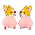 Cartoon 3D Stereo Butt Stickers Multifunctional Silicone Car Anti-Collision Pads Auto Bumper Protector Decals Quake Corgi