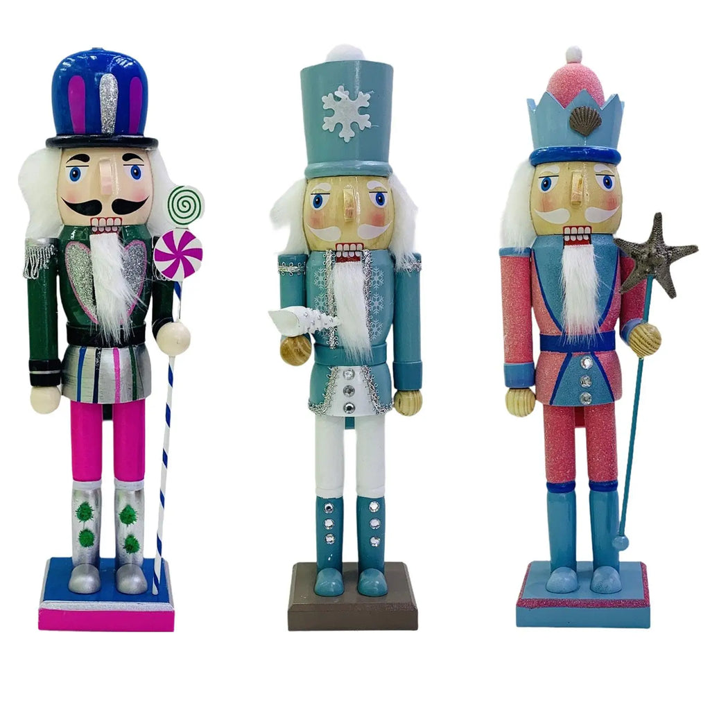 Christmas Nutcracker Figurine Collectibles Arts Crafts Christmas Gift Sculpture for Cabinet Festival Office Fireplace Bedroom Quake