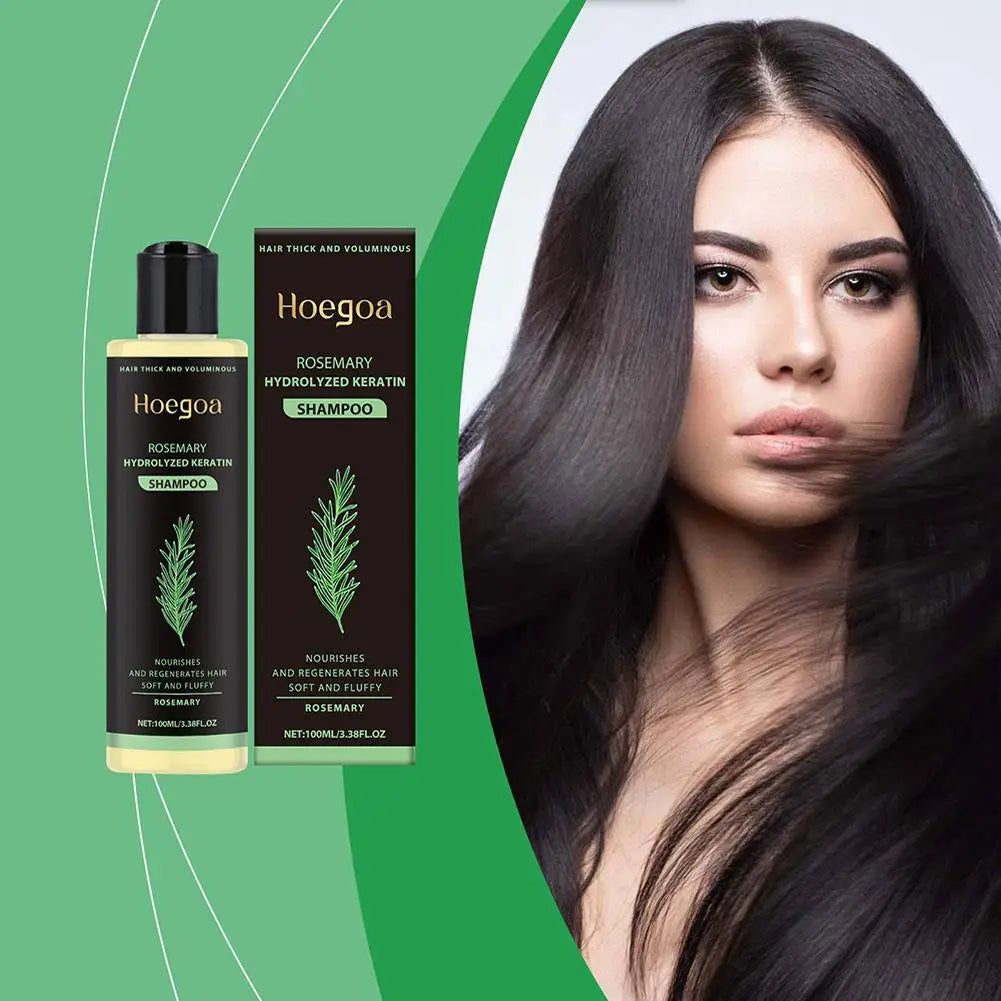 Hoegoa Rosemary Hair Shampoo Volumizing and Thickening Strengthening and Oil Control Nourishes and Repairs Hair Oil Adds Volume Quake