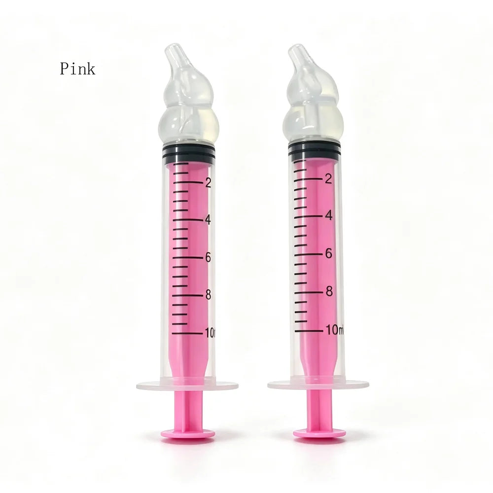 vvocci Baby Snot Cleaner Cartoon Baby Oral Suction Nasal Aspirator 10ml Syringe-style Baby Nasal Irrigator Quake 2pcs 10ml Pink