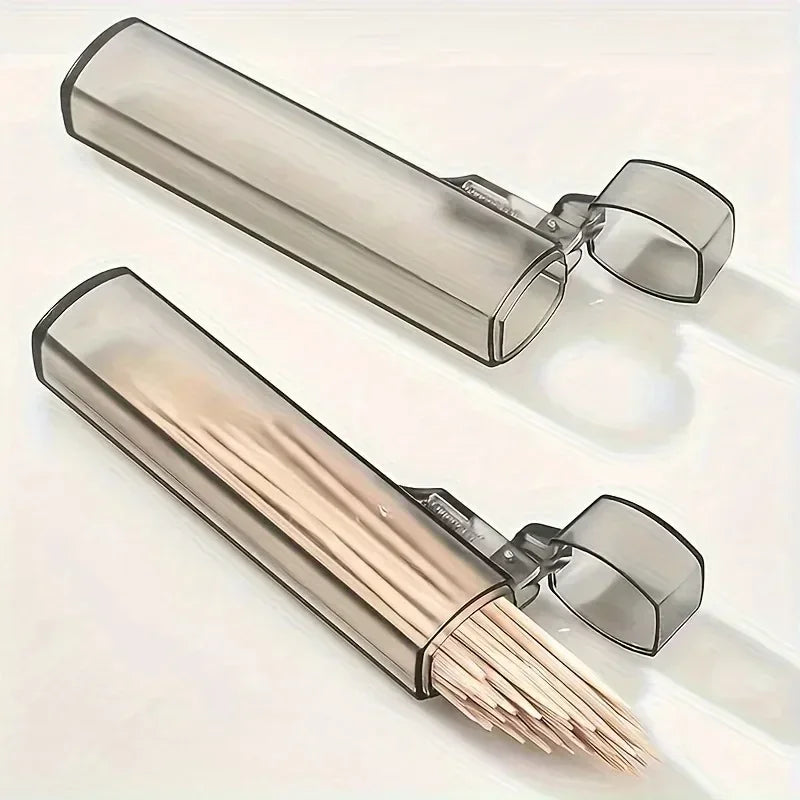 Kitchen, and Restaurant Supplies, Plastic Portable Toothpick Case - Clear Toothpick Holder for Outdoor Travel Quake