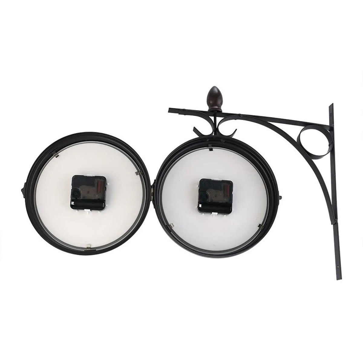 Retro Double Sided Wall Clock Cast Iron Station Wall Clock Art Hanging Decorative Wall Clock Quake
