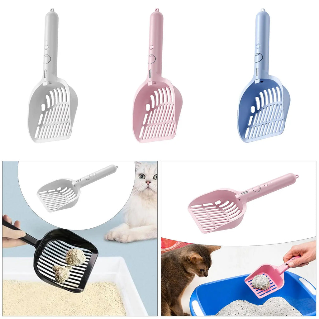 Cat Litter Scoop with Pet Cleaning Tools Adjustable Mode Kitten Waste Scoop Cleaning Tool Quake