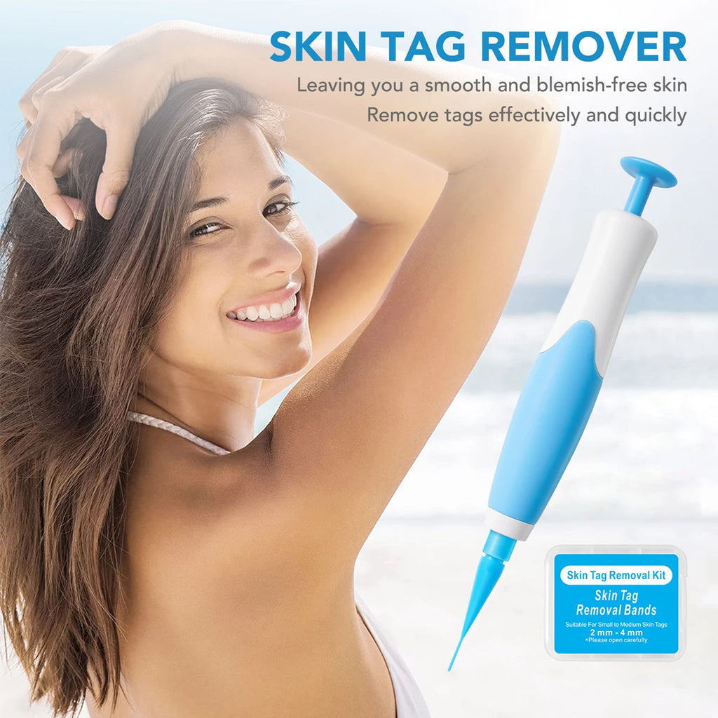 2 In1 Painless Auto Skin Tag Mole Wart Removal Kit Cleaning Tools Quake