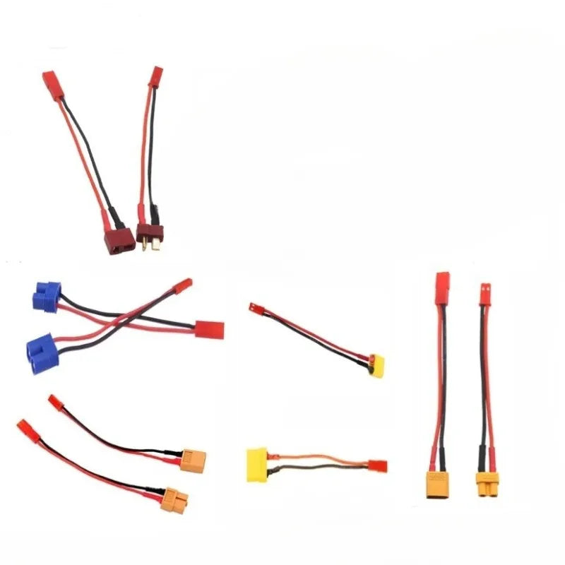 Mismatch‑Fix RC Power Conversion 20AWG Silicone XT60/30 T‑Plug to JST Male Female Connector for Airplane FPV Drone Accessories Quake
