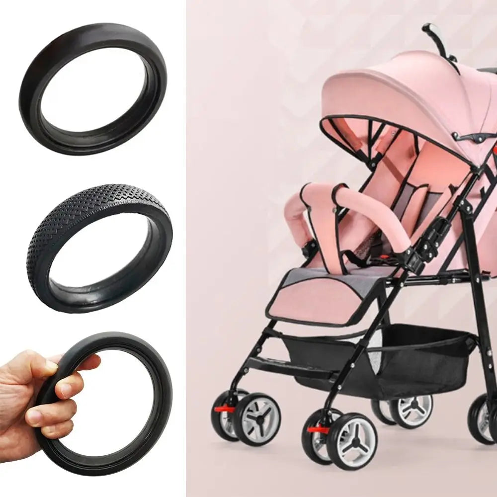 Rubber Baby Stroller Wheel Tyre Silent Bearings Durable Stroller Spare Part Stroller Replacement for Babyzenes Yoyo Yoya YuYu Quake