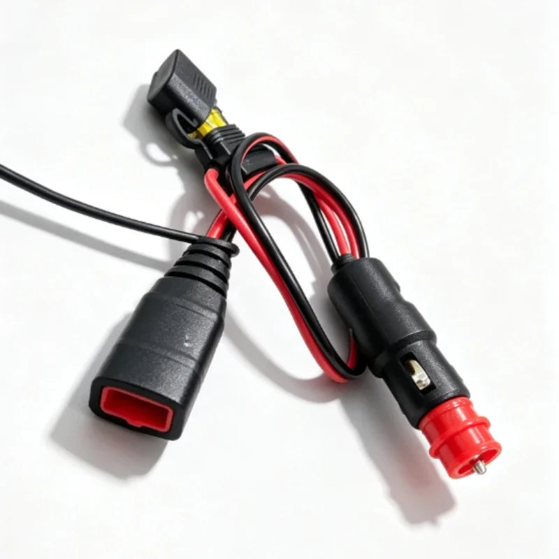Heavy Duty European DIN Cigarette Lighter Plug to CTEK Connect 16AWG Automotive Vehicle Battery Charging Wire Cable Quake