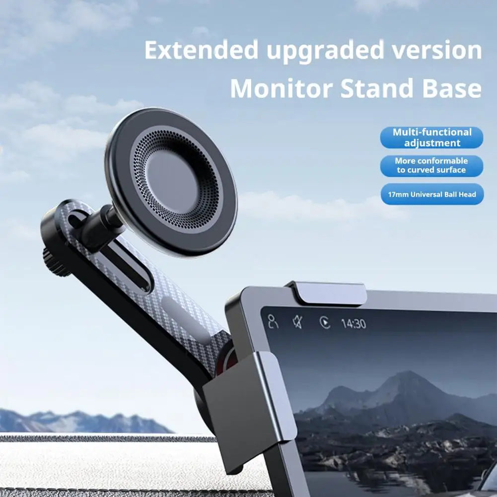 Car Phone Holder Magnetic Dashboard & Screen Mount Adjustable Shock-Absorbing Clip Stand for GPS Navigation Quake