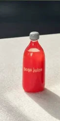 50pcs Sweet Fruit Juice Bottle Resin Simulation Food DIY Jewelry Making Accessories Ornament For Kitchen Dollhouse Decoration Quake red