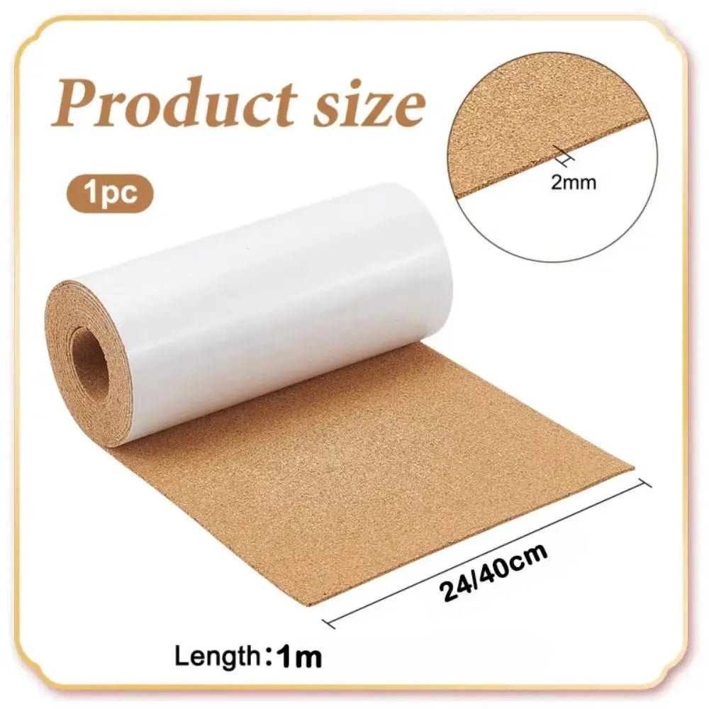 1m Self-Adhesive Cork Roll 2mm Thick Square Cork Pad Cork Board Quake