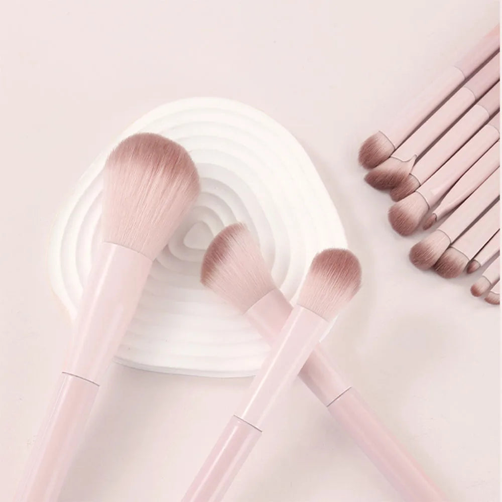13 PCS Full Set Soft Makeup Brush Kit with Powder, Blush, Foundation, Eyeshadow Brushes Quake