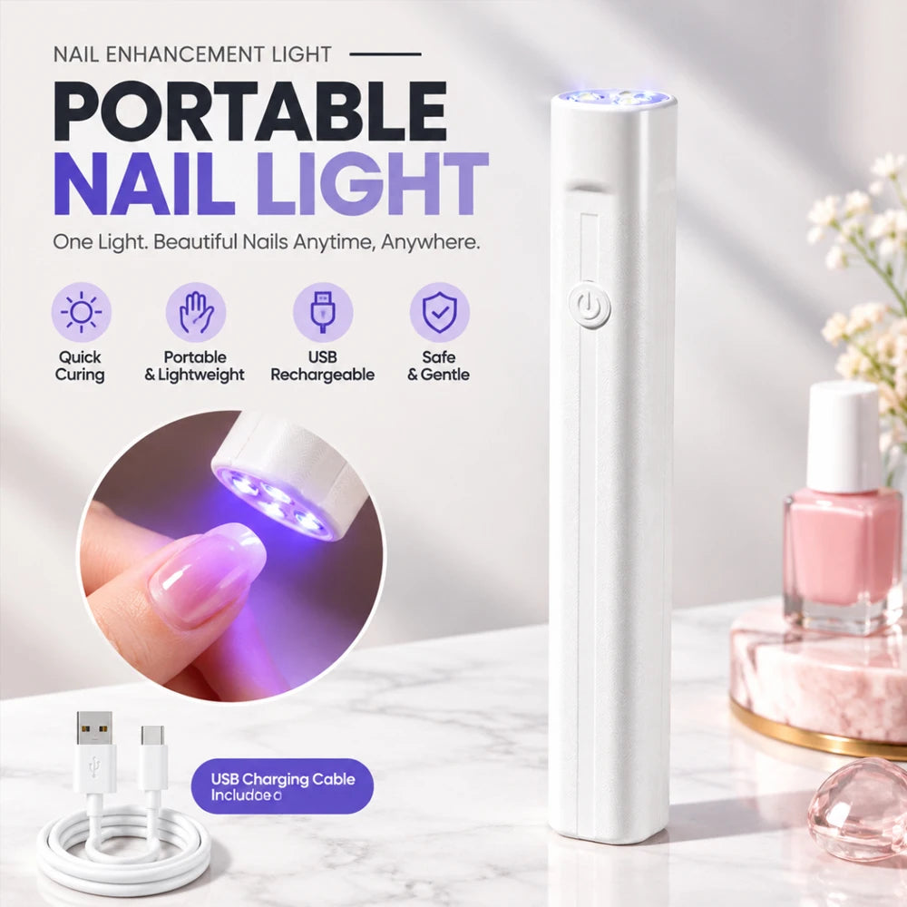 Handheld Mini Nail Lamp Nail Lamp Portable Nail Machine Nail Dryer Tool Manicure Shop Phototherapy Professional Flashlight Pen Quake