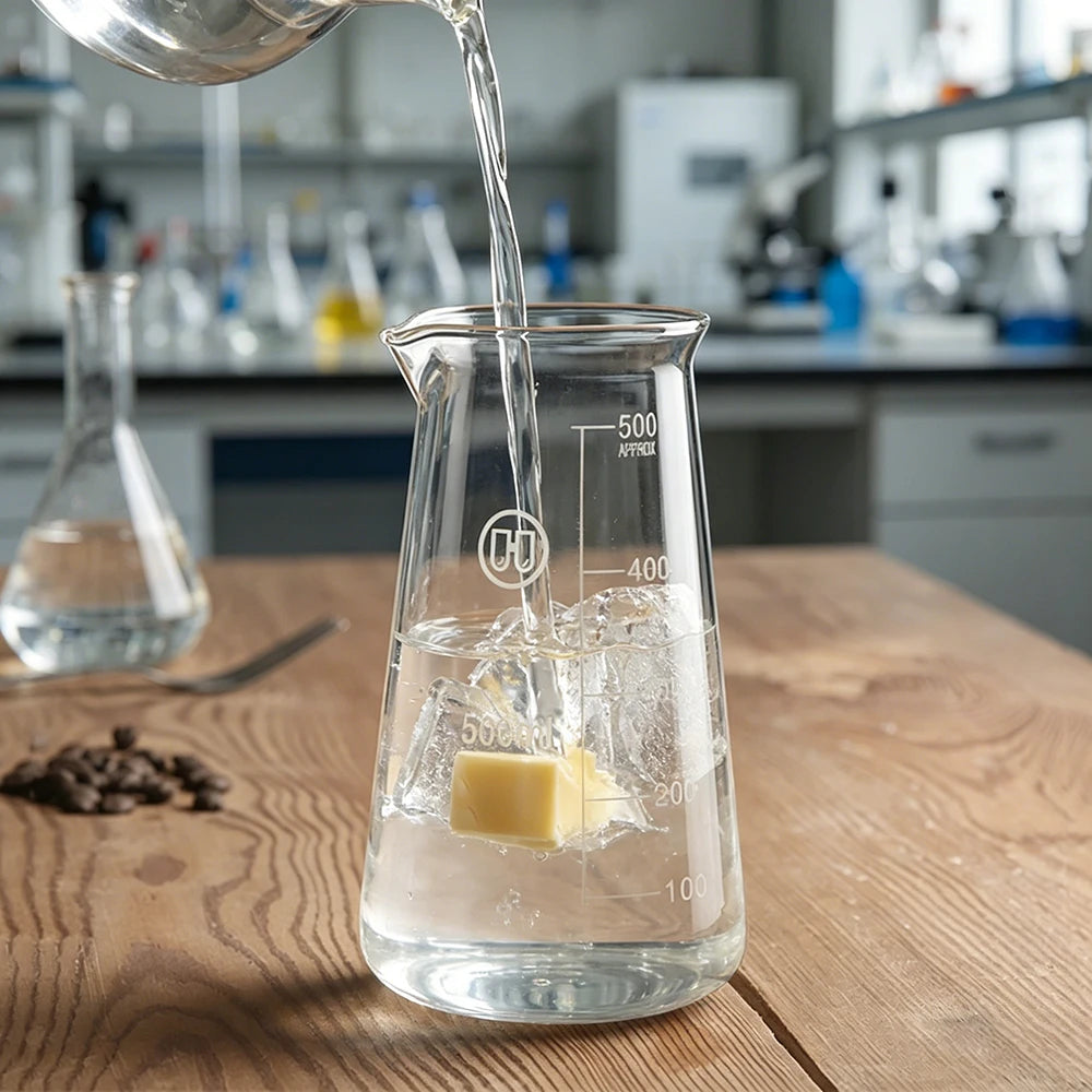 YWDL 250ml/500ml High Borosilicate Glass Beaker Graduated Measuring Cup Conical Coffee Server Pitcher for Lab Kitchen Baking Quake